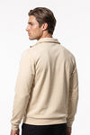 Men's Winter Warm Fleece Lined Quarter Zip Sweatshirt with Stand Collar