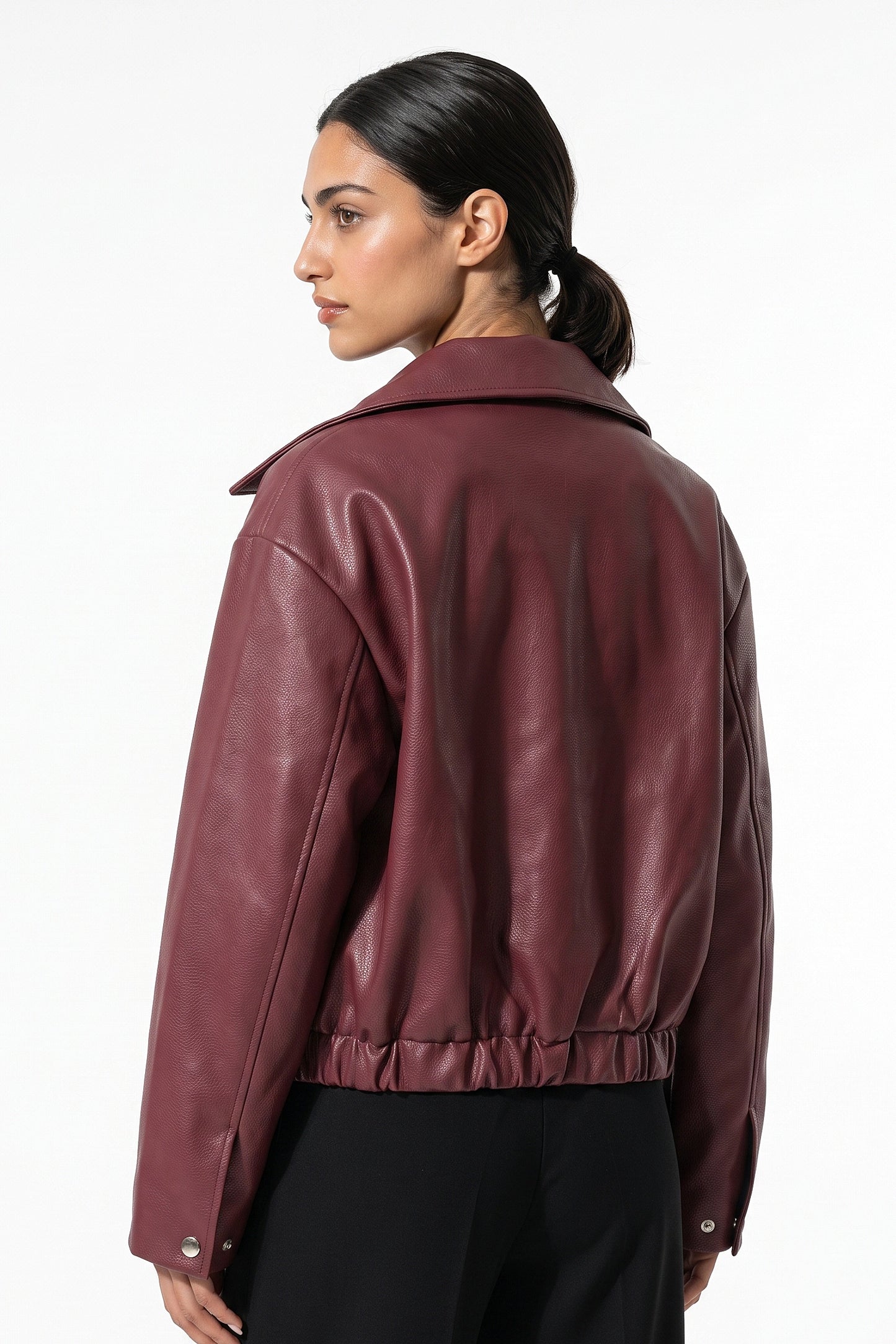 Women's Winter Versatile Oversized Faux Leather Jacket