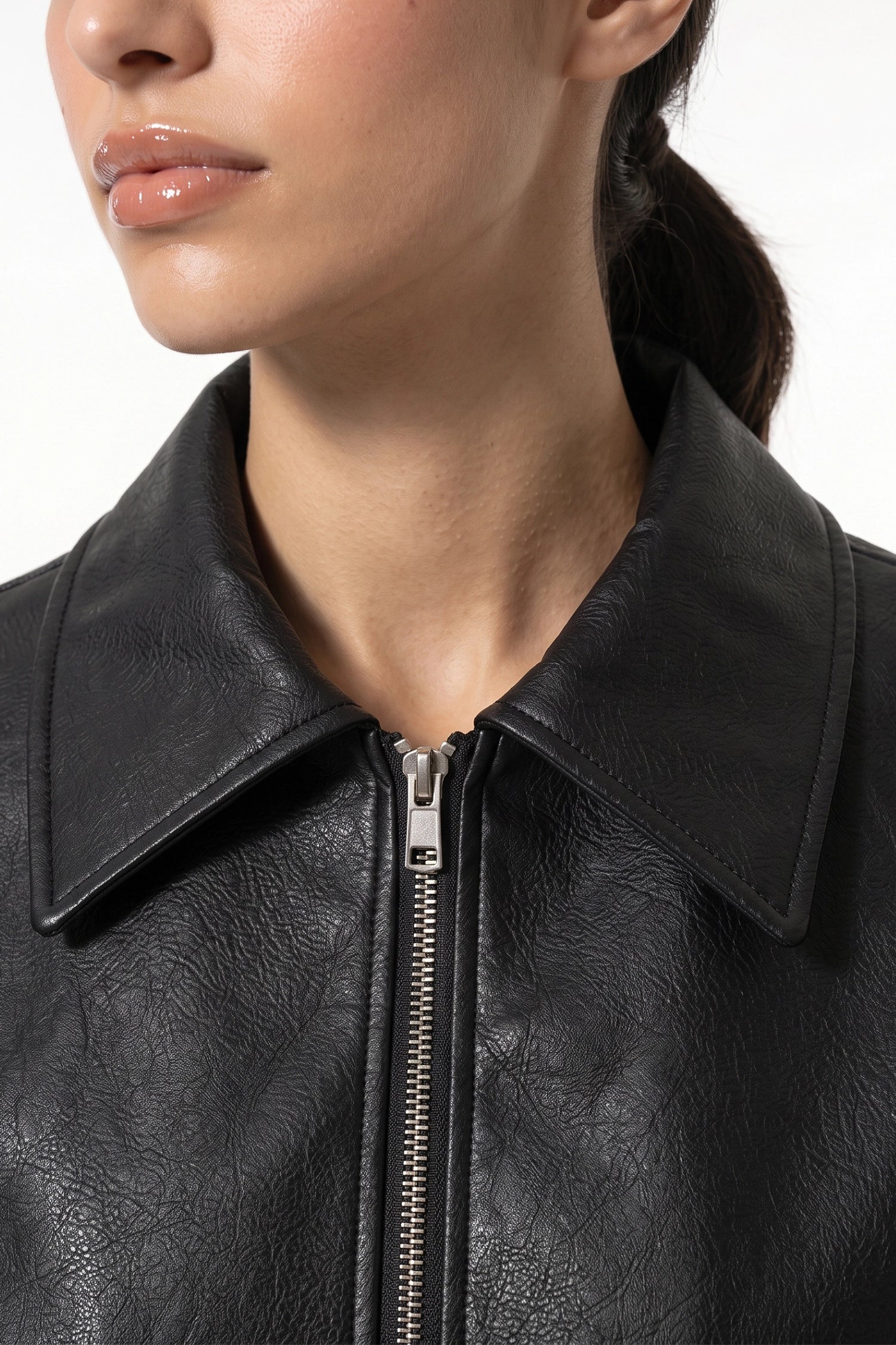 Women's Winter Versatile Oversized Faux Leather Jacket