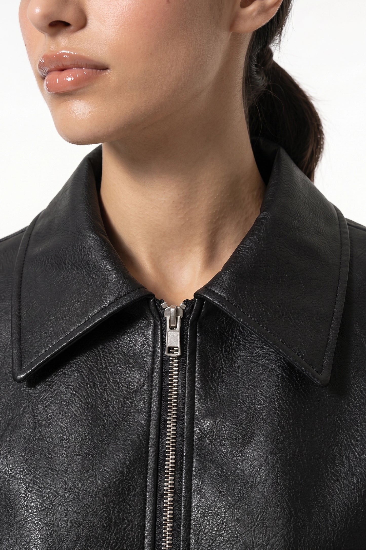 Women's Winter Versatile Oversized Faux Leather Jacket