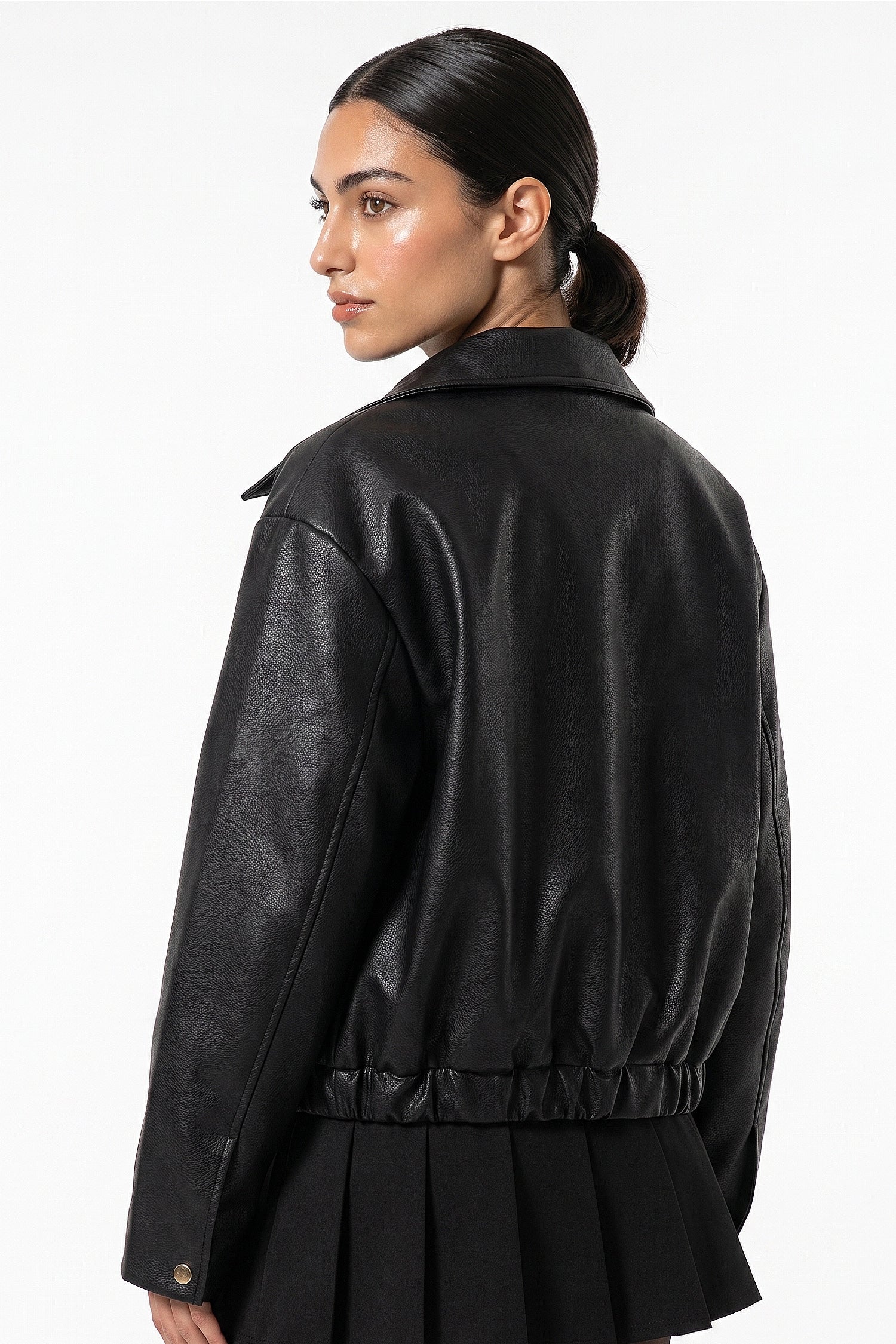 Women's Winter Versatile Oversized Faux Leather Jacket