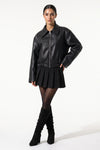 Women's Winter Versatile Oversized Faux Leather Jacket