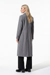 Women’s Winter Warm Long Coat with Double Breasted Front and Notched Lapel