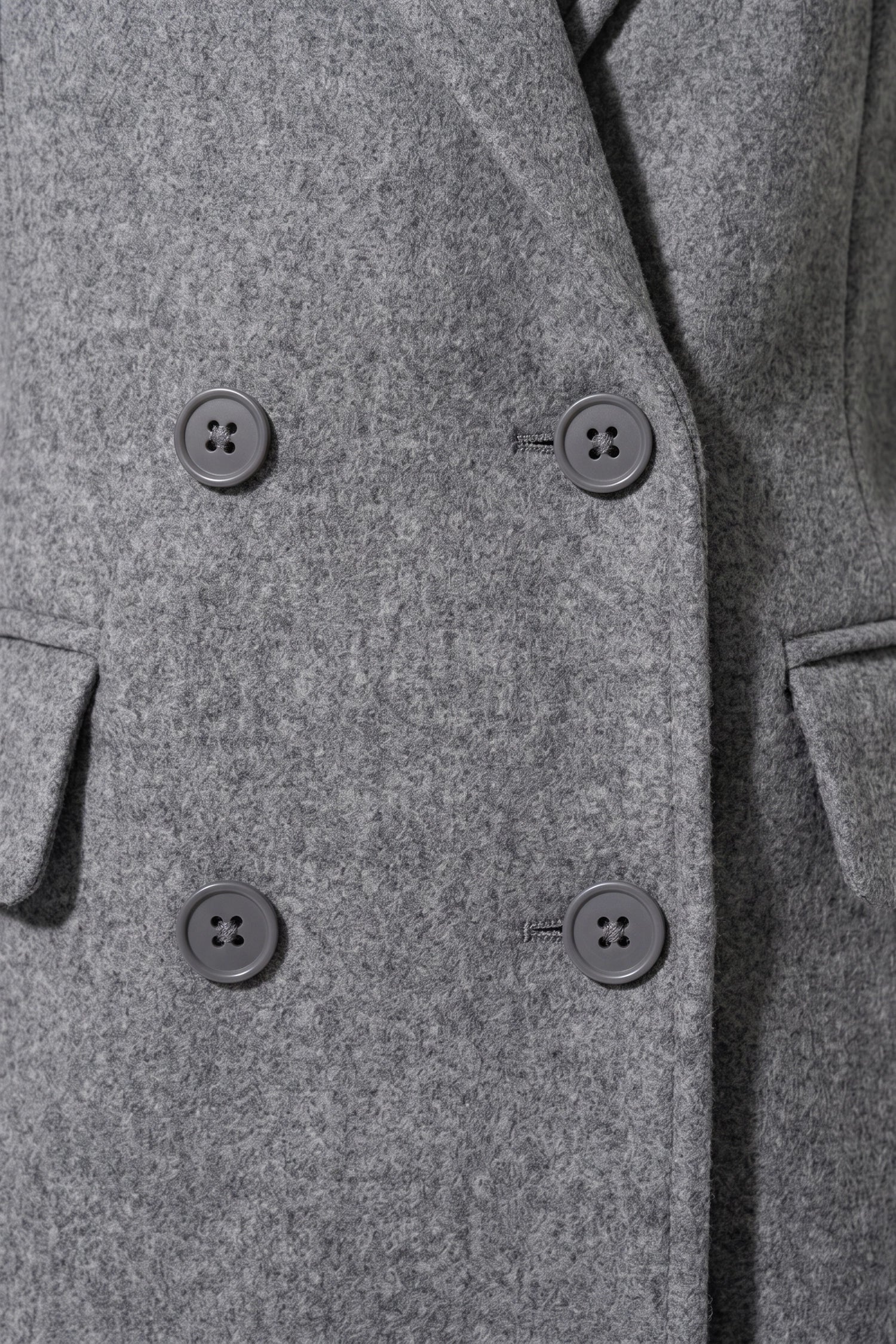 Women’s Winter Warm Long Coat with Double Breasted Front and Notched Lapel