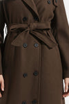 Caurelle | Women’s Belted Double-Breasted Long Coat