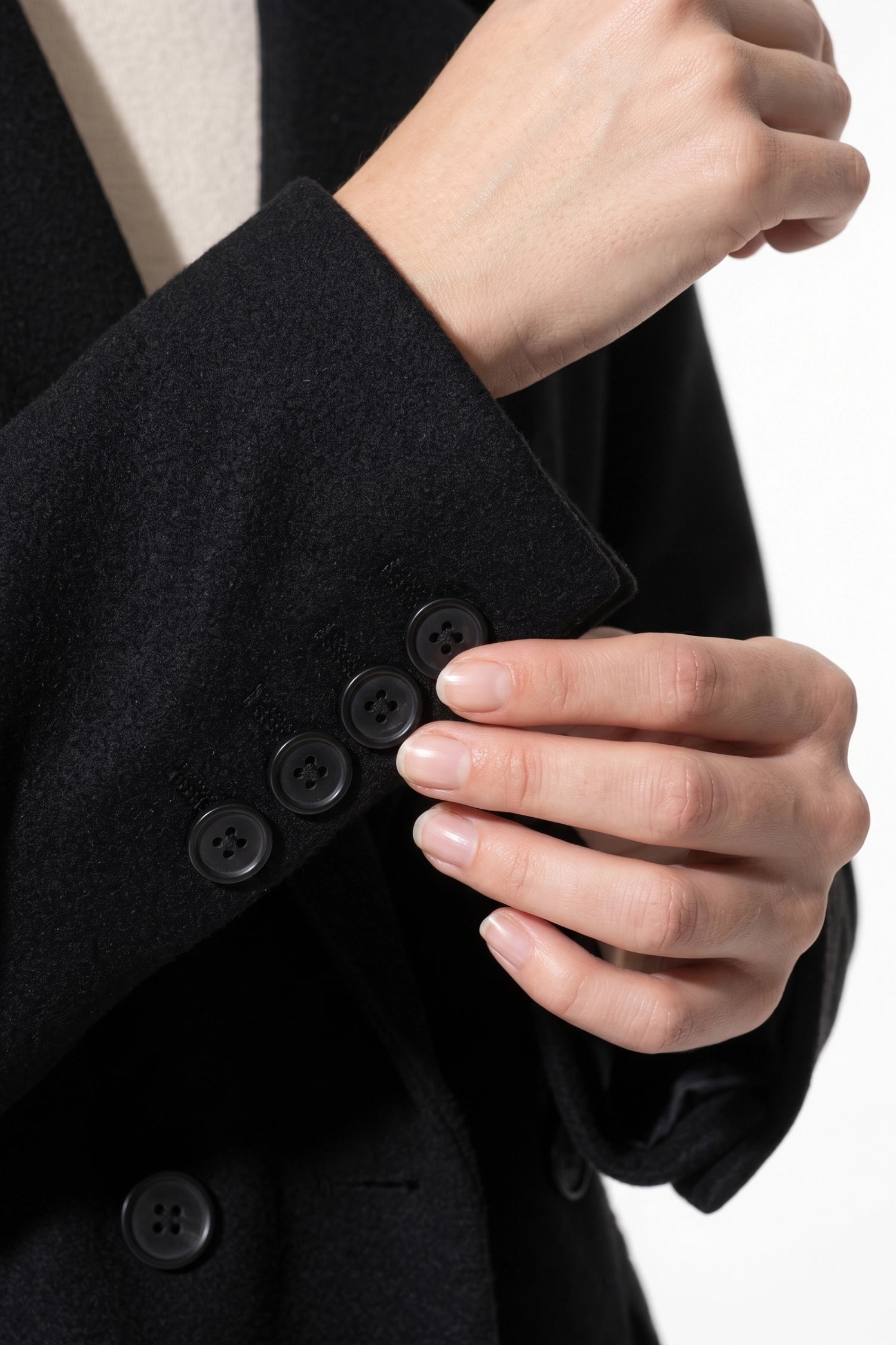 Women’s Winter Warm Long Coat with Double Breasted Front and Notched Lapel
