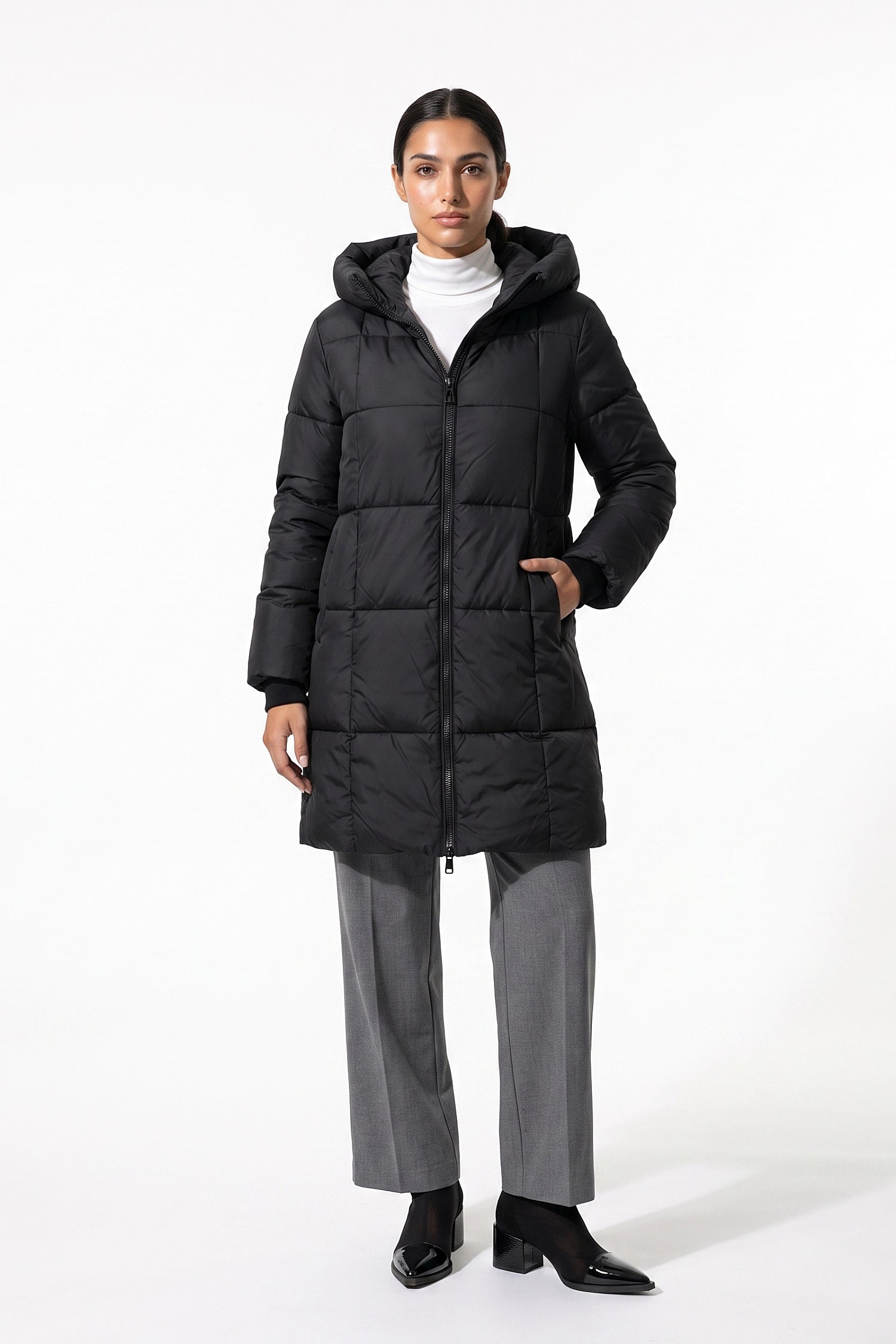 Women’s Winter Warm Long Hooded Puffer Coat