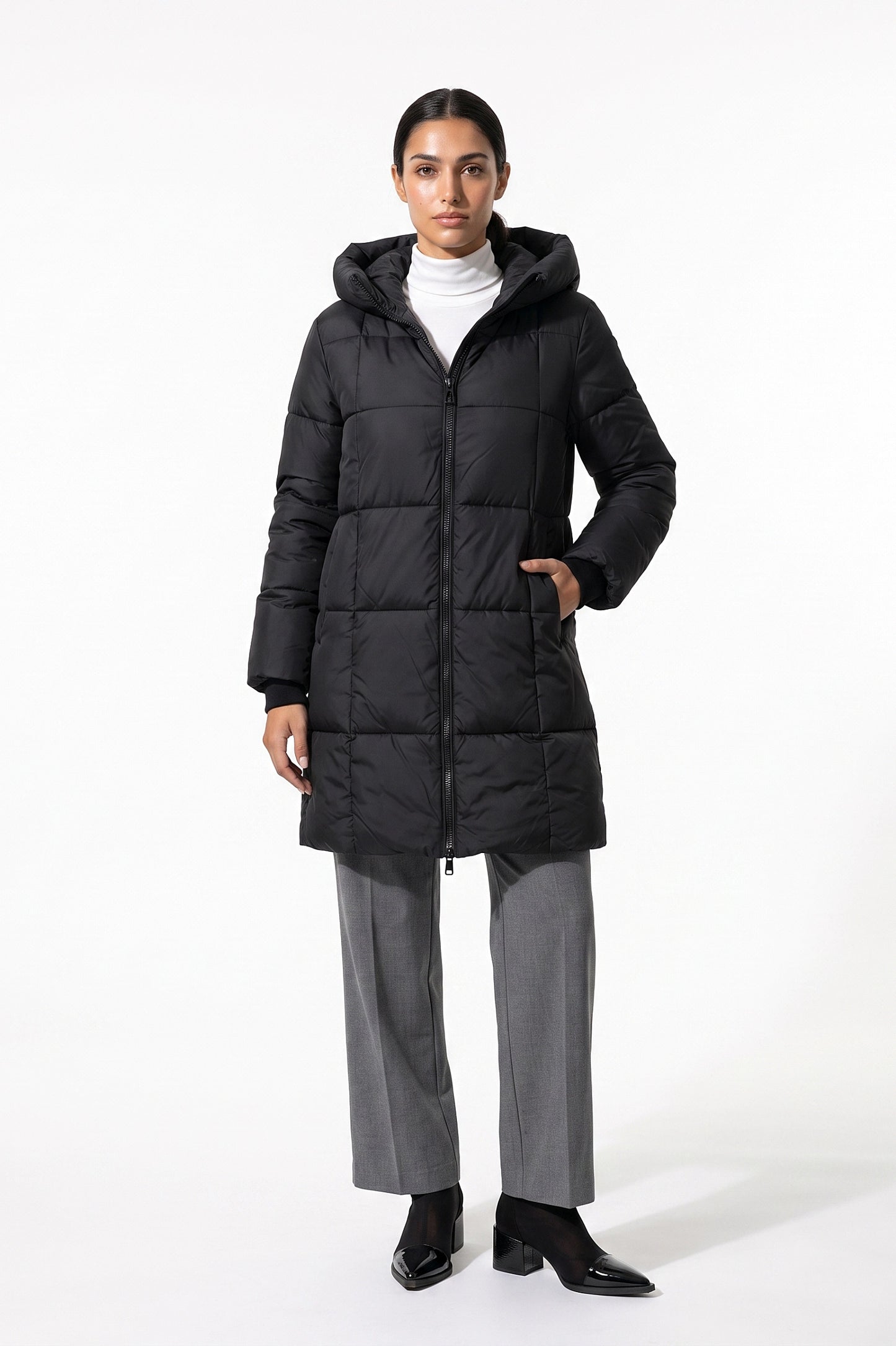 Women’s Winter Warm Long Hooded Puffer Coat