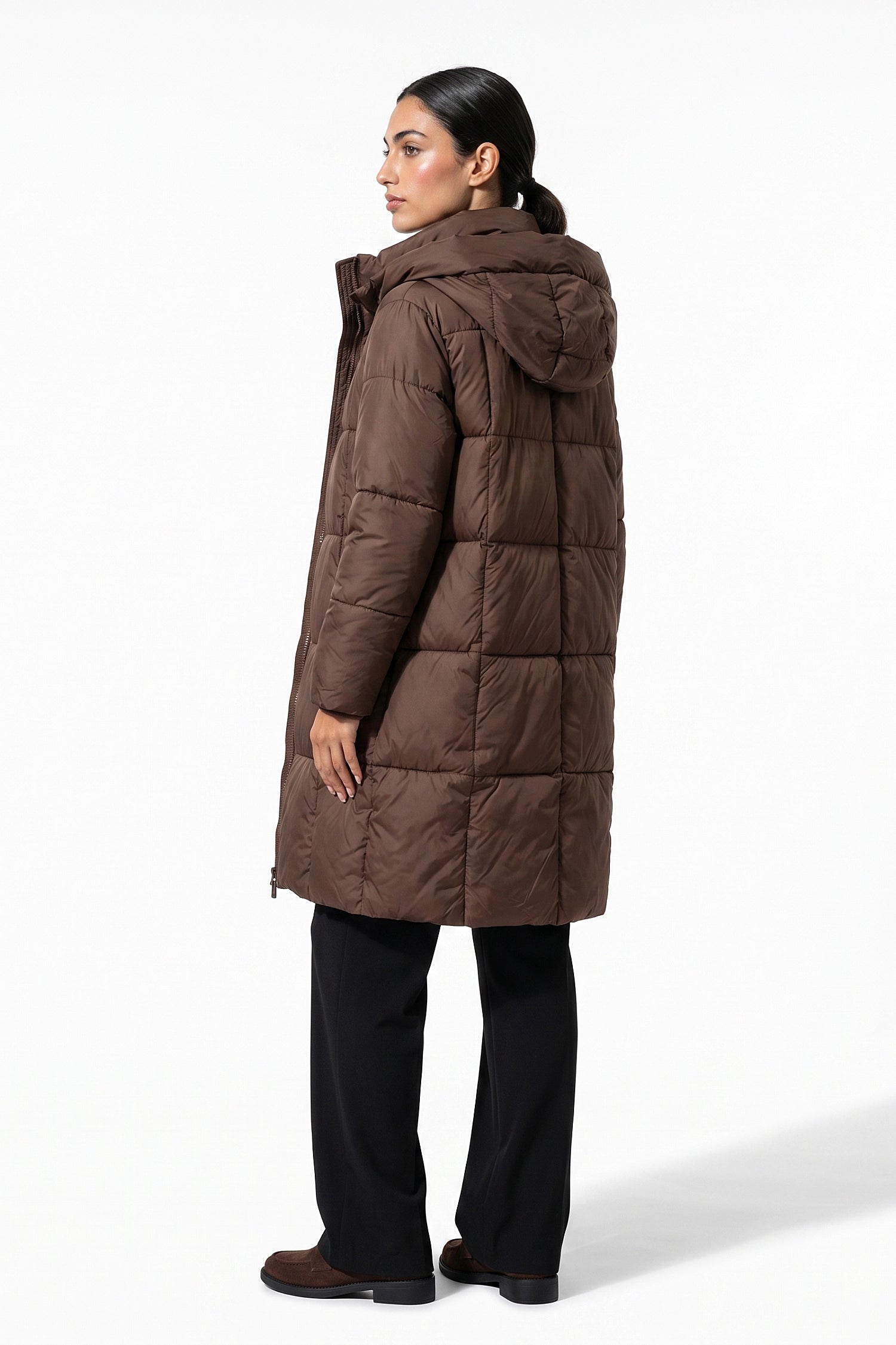 Women’s Winter Warm Long Hooded Puffer Coat