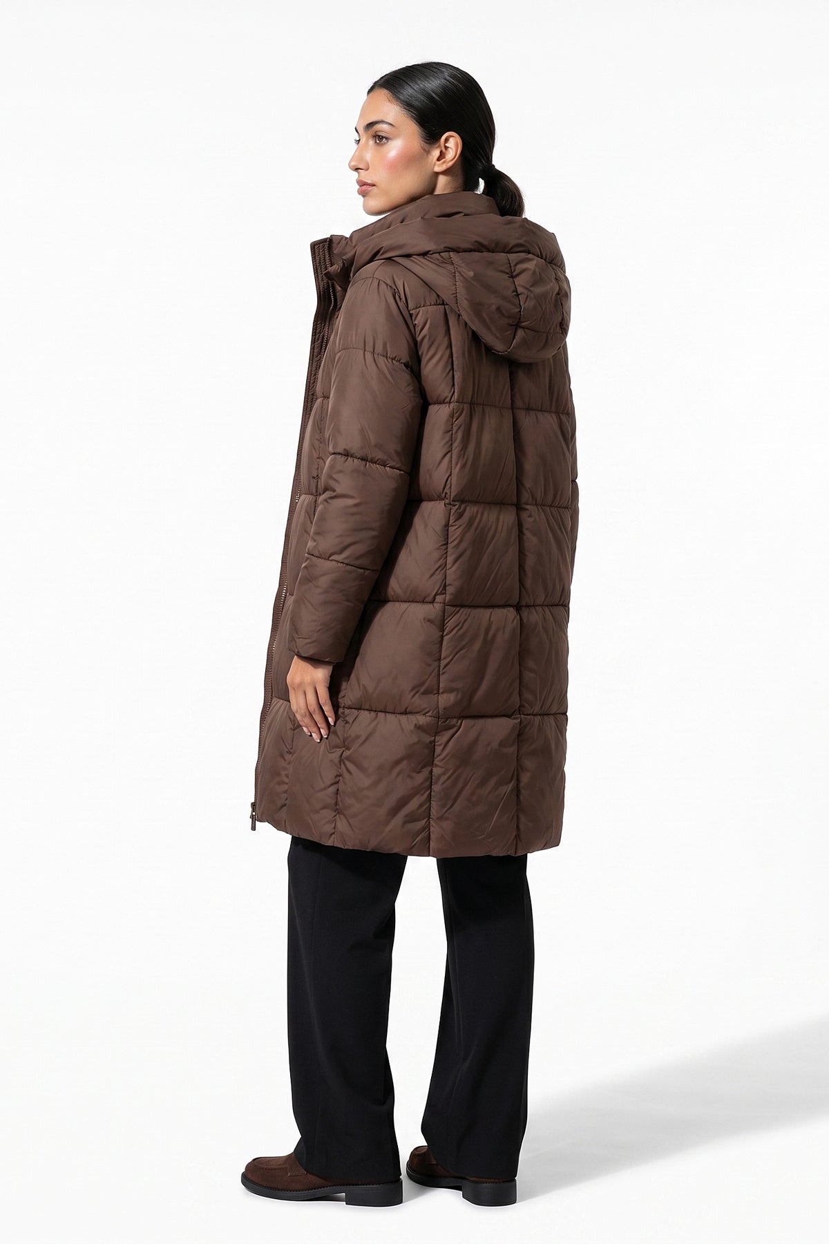 Women’s Winter Warm Long Hooded Puffer Coat