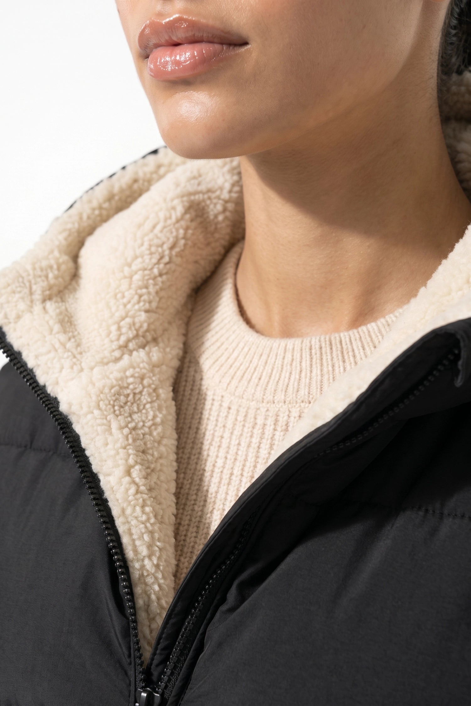 Women’s Winter Warm Longline Fleece Lined Puffer Coat with Hood