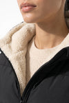 Women’s Winter Warm Longline Fleece Lined Puffer Coat with Hood