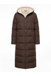 Women’s Winter Warm Longline Fleece Lined Puffer Coat with Hood