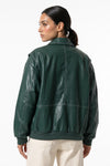 Women’s Winter Versatile Oversized Leather Jacket with Zip Up Front