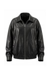 Women’s Winter Versatile Black Oversized Leather Jacket