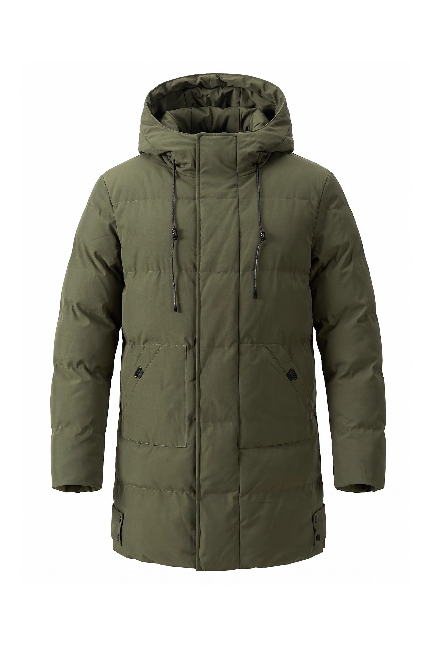 Men’s Winter Warm Longline Hooded Puffer Jacket