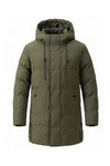 Men’s Winter Warm Longline Hooded Puffer Jacket