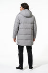 Men’s Winter Warm Longline Hooded Puffer Jacket