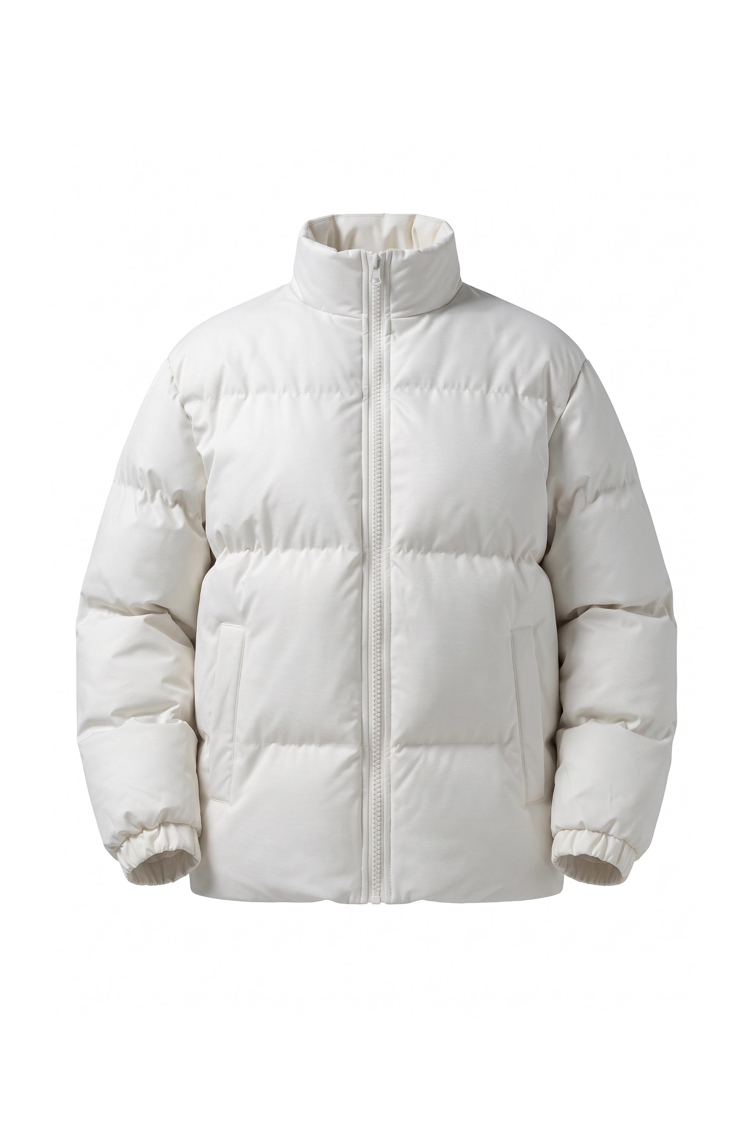 Men's Winter Warm Fleece Lined Puffer Jacket with Stand Collar