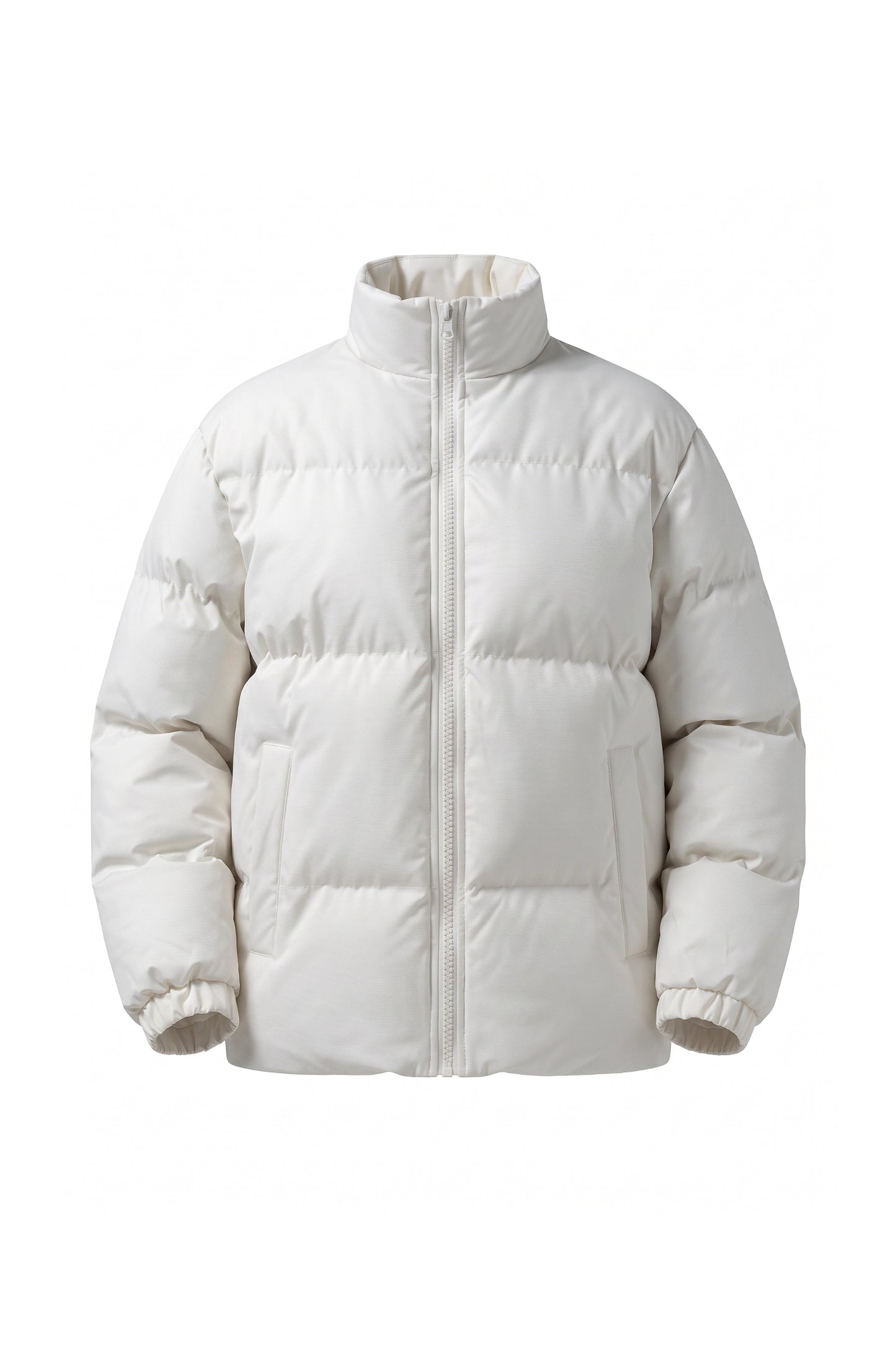 Men's Winter Warm Fleece Lined Puffer Jacket with Stand Collar