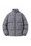 Men's Winter Warm Fleece Lined Puffer Jacket with Stand Collar
