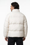 Men's Winter Warm Fleece Lined Puffer Jacket with Stand Collar