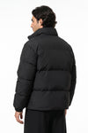 Men's Winter Warm Fleece Lined Puffer Jacket with Stand Collar