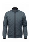 Men's Winter Warm Fleece Lined Quilted Jacket with Stand Collar