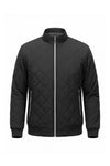 Men's Winter Warm Fleece Lined Quilted Jacket with Stand Collar