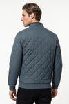 Men's Winter Warm Fleece Lined Quilted Jacket with Stand Collar