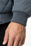 Men's Winter Warm Fleece Lined Quilted Jacket with Stand Collar