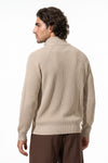 Men’s Winter Warm Ribbed Quarter Zip Knit Jumper