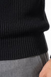 Men's Winter Rib Knit Quarter Zip Jumper with Stand Collar