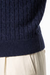 Men’s Winter Warm Quarter Zip Cable Knitted Jumper