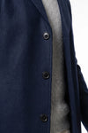 Men’s Winter Warm Longline Overcoat Single Breasted Notched Lapel