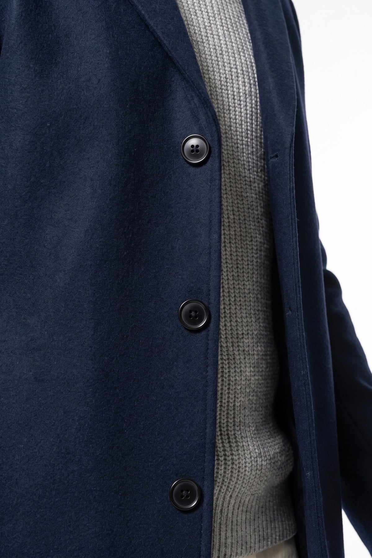 Men’s Winter Warm Longline Overcoat Single Breasted Notched Lapel