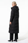 Women’s Winter Warm Longline Hooded Puffer Coat with High Collar