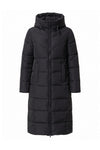 Women’s Winter Warm Longline Hooded Puffer Coat with High Collar