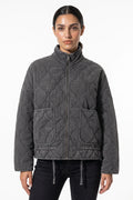 Women’s Winter Warm High Collar Quilted Jacket with Relaxed Fit