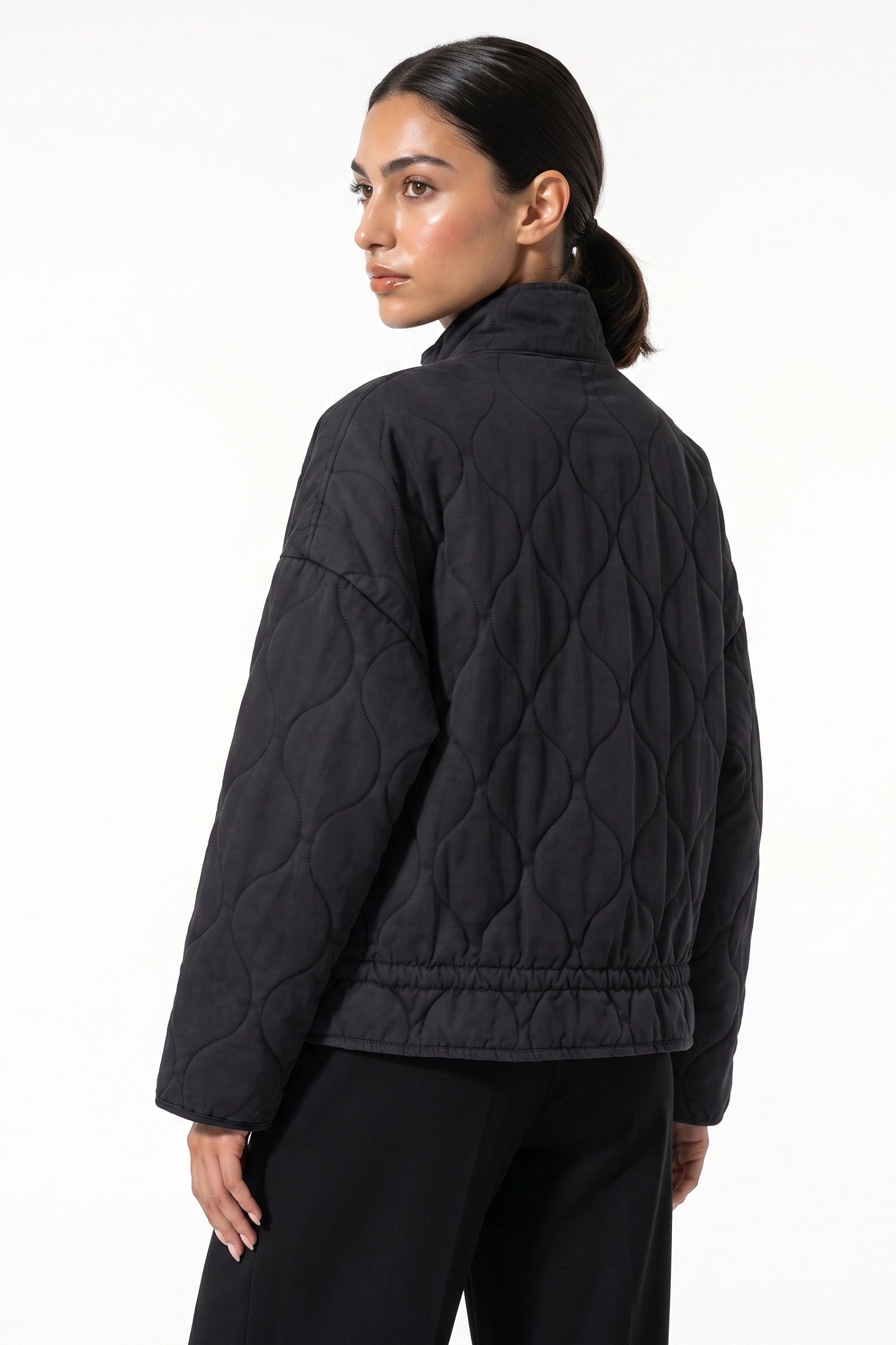 Women’s Winter Warm High Collar Quilted Jacket with Relaxed Fit
