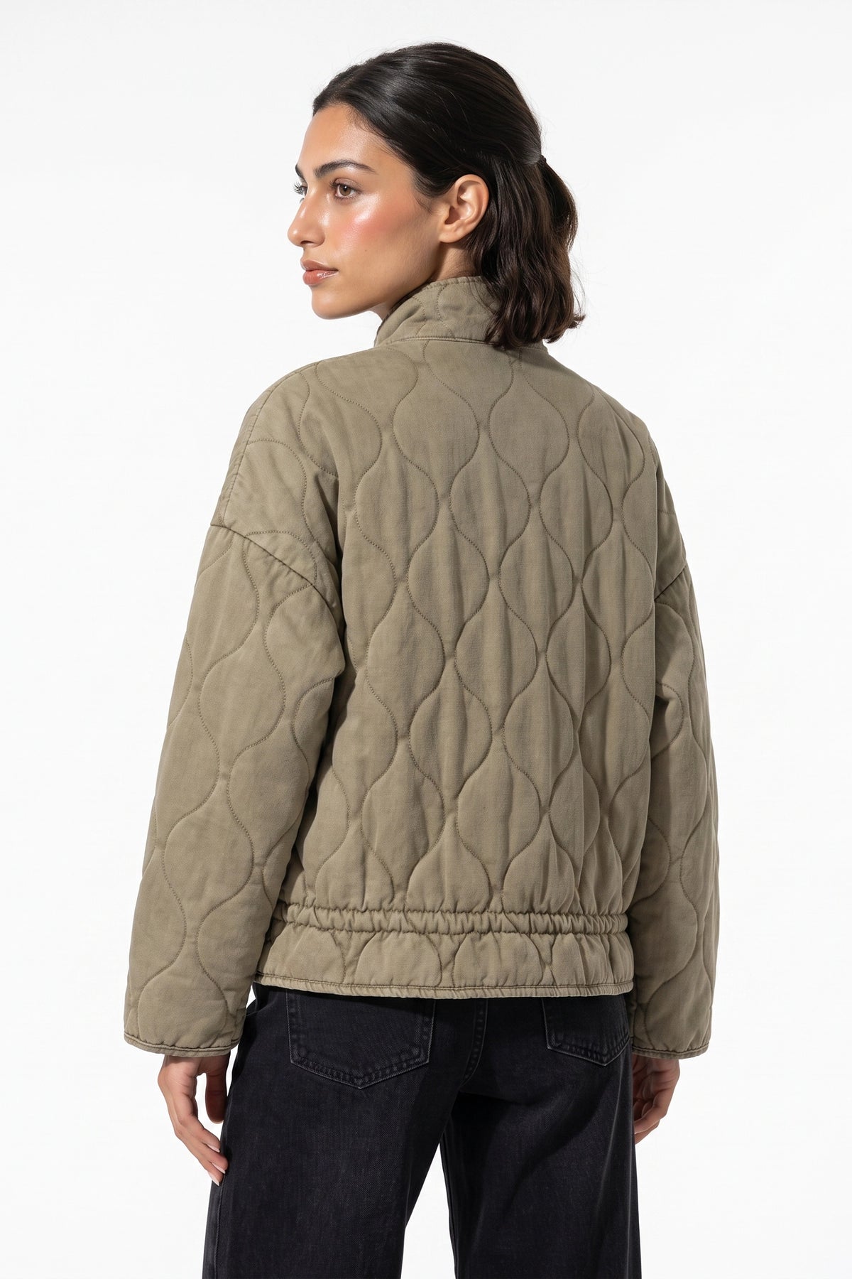 Women’s Winter Warm High Collar Quilted Jacket with Relaxed Fit