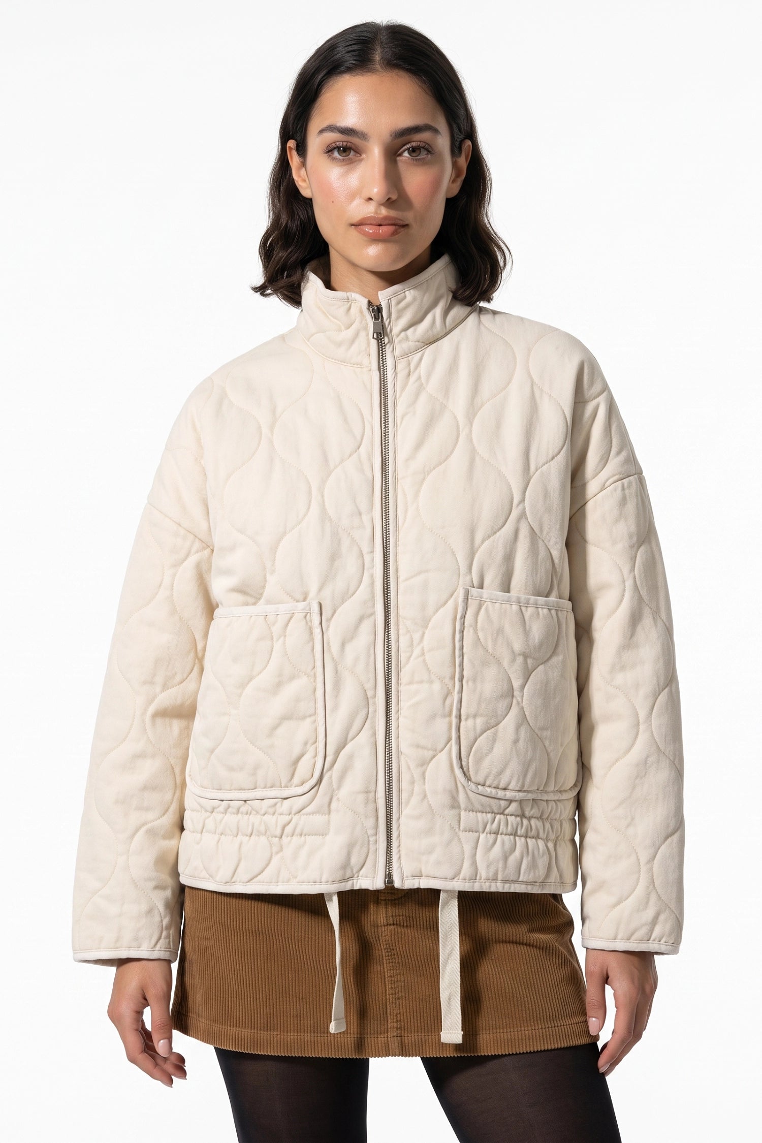 Women’s Winter Warm High Collar Quilted Jacket with Relaxed Fit