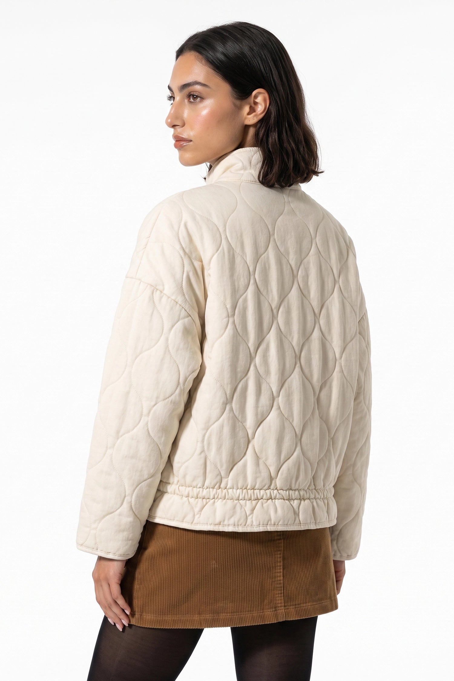 Women’s Winter Warm High Collar Quilted Jacket with Relaxed Fit