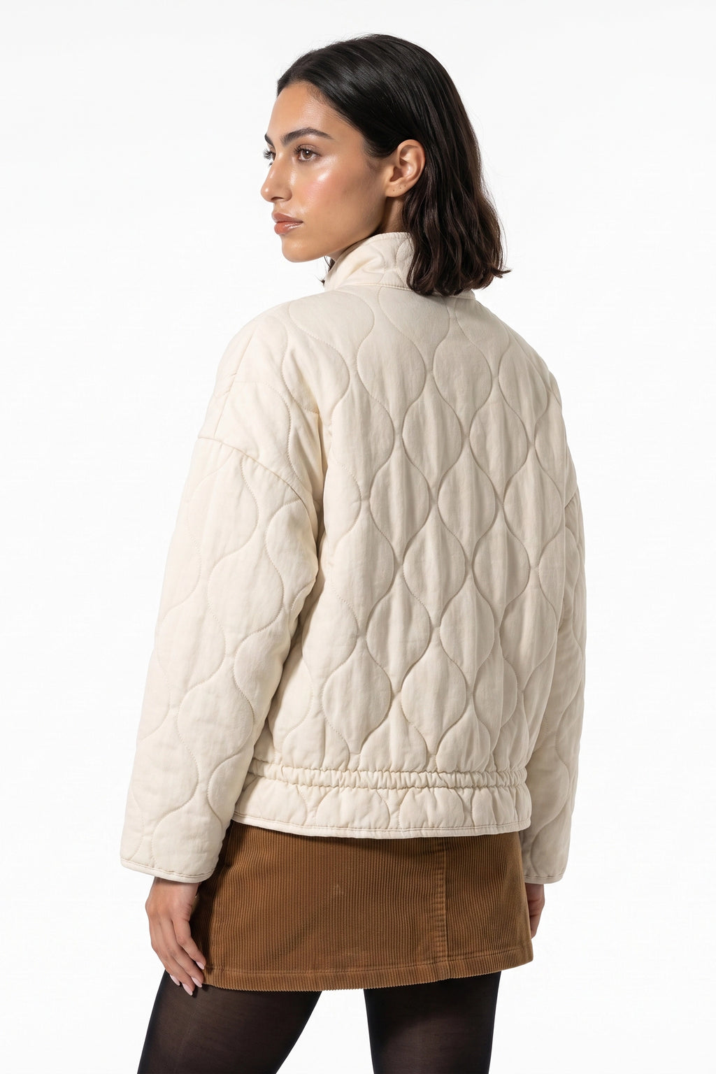 Women’s Winter Warm High Collar Quilted Jacket with Relaxed Fit