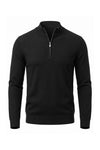 Men's Winter Lightweight Knit Quarter Zip Jumper