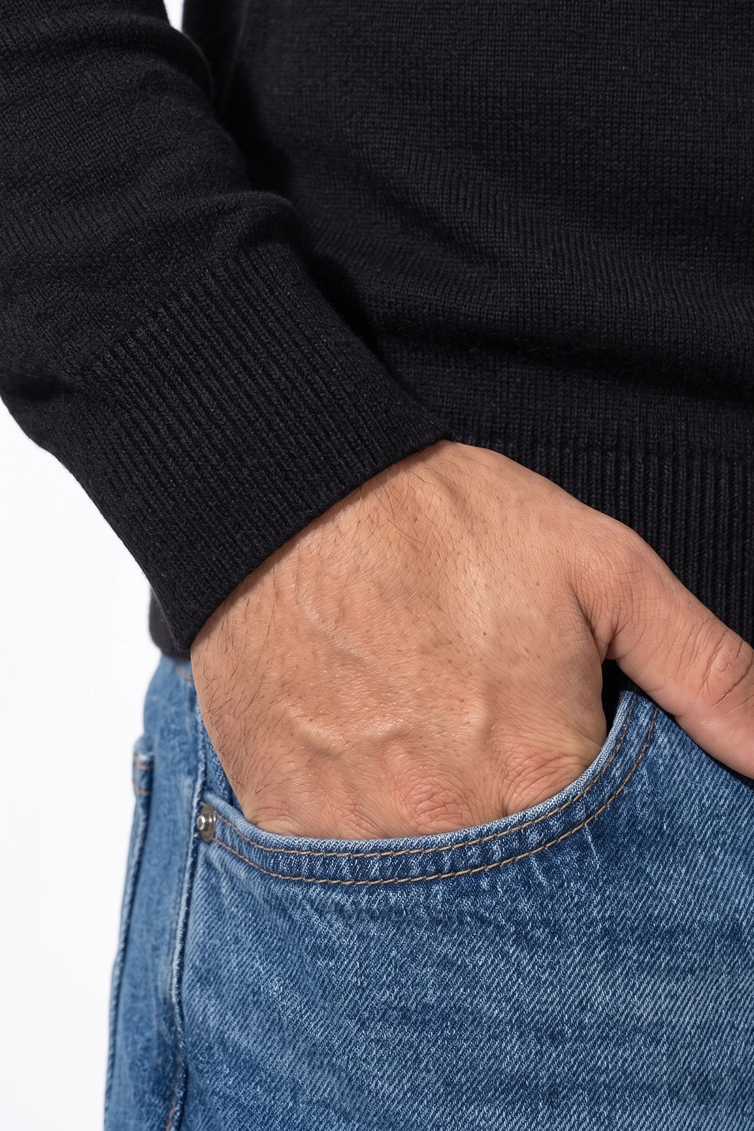Men's Winter Lightweight Knit Quarter Zip Jumper