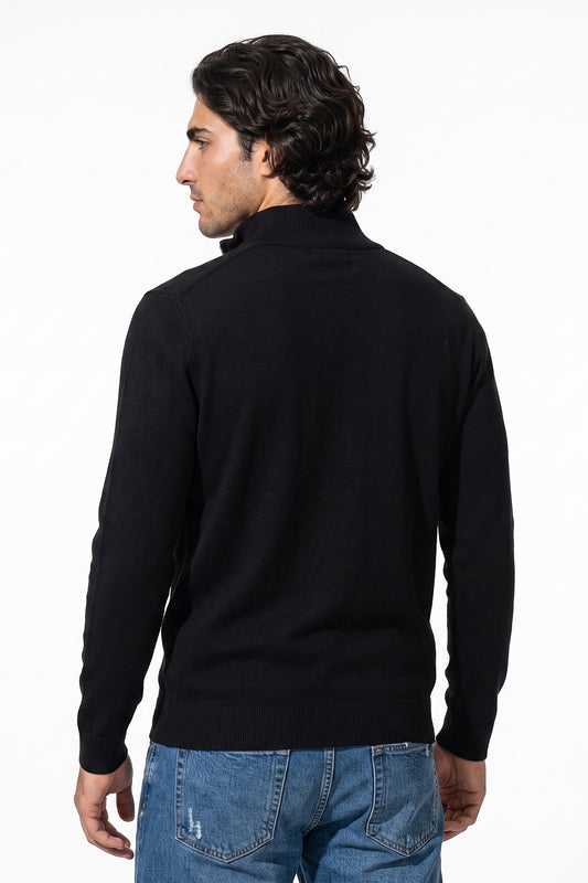 Men's Winter Lightweight Knit Quarter Zip Jumper