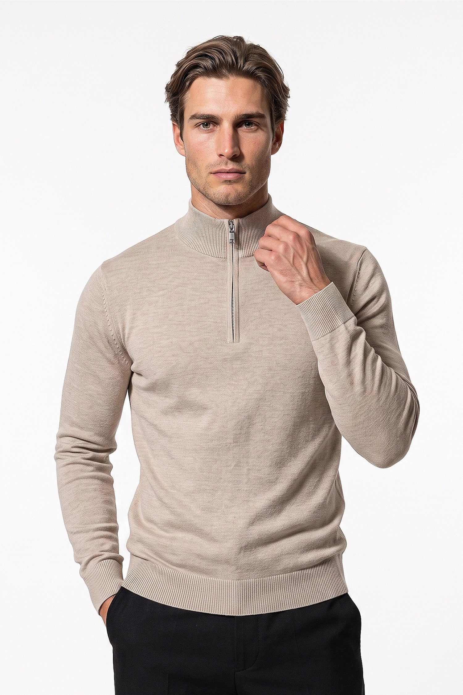 Men's Winter Lightweight Quarter Zip Jumper