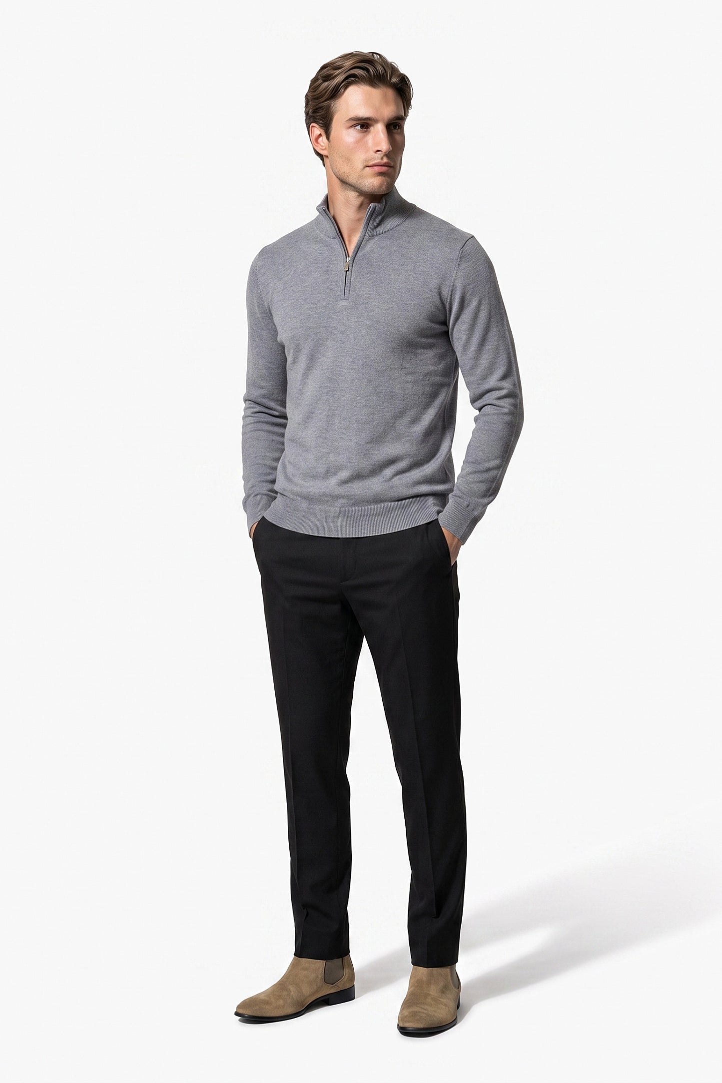 Men's Winter Lightweight Quarter Zip Jumper