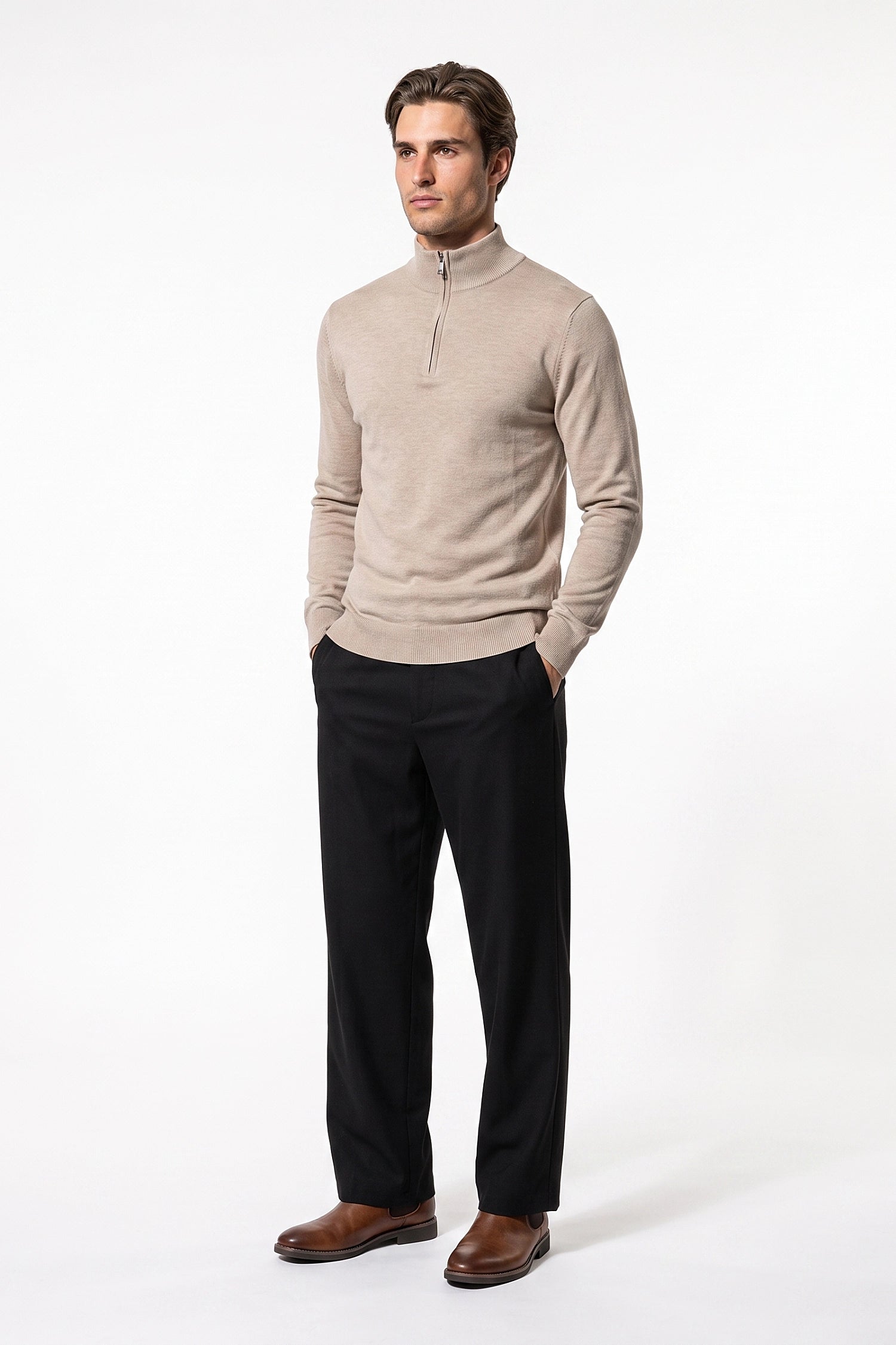 Men's Winter Lightweight Quarter Zip Jumper